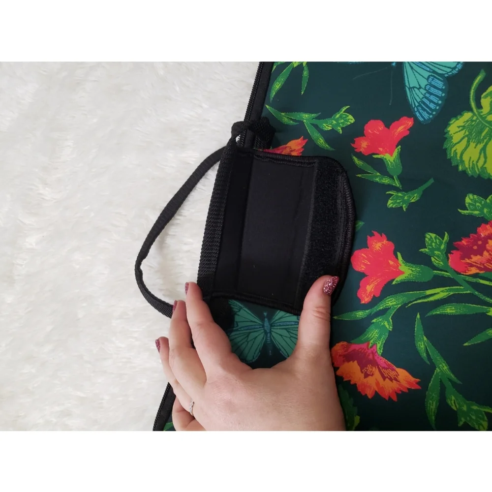 India circus by krsnaa mehta butterfly green floral laptop case